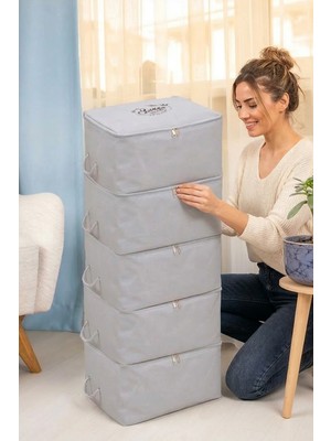 PremiumPort 5'li Küçük Boy Gri Baza Altı Düzenleyici Seti