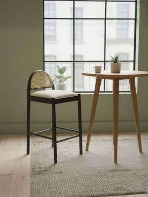 Gazzini Furniture Merlin Hazeranlı Iskandinav Bar Sandalyesi