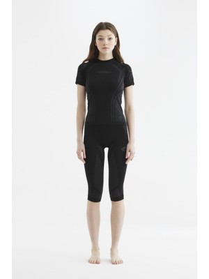 Panthzer Kadın Termal İçlik Ceramic Kısa Alt Polygiene Siyah/Gri XL Beden ile Konforlu Kullanım