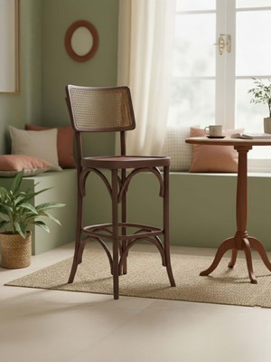 Gazzini Furniture Sofa Ahşap Bar Sandalyesi