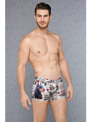 Doreanse Erkek Modal Çok Renkli Baskılı Torbalı Normal Paça Boxer 1808