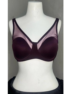 Le Jardin Kadın Tüllü Toparlayıcı Soft Cup Mürdüm Sütyen