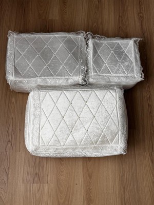 PremiumPort Kadife Incili Çeyizlik 3'lü Bohça Seti, Nişan ve Düğün Hediyesi