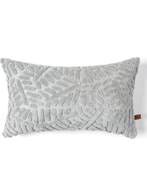Hamur Bohem Tasarım Punch Panç Desen Dekoratif Kırlent Kılıfı Forest Gri 28x50 cm Yumuşak Dokulu