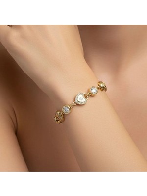 Xuping Jewelry Kalp,yuvarlak Zirkon Taşlı Bileklik