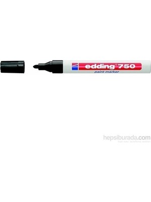 Edding 750 Siyah Boya Dekor Marker Kalemi 2-4 mm Çizgi Kalınlığı Renkli Yüzeyler İçin