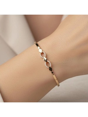 Xuping Jewelry Üç Halka Zirkon Taşlı Bileklik