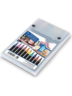 Esranın Dünyası 10'lu Fırça Uçlu Keçeli Kalem Seti - Parlak Renkler ve Esnek Uç