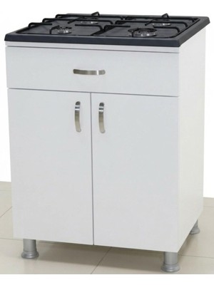 BMD Set Altı Ocak Dolabı Beyaz En:60 cm Derinlik: 58 cm Yükseklik:85 cm