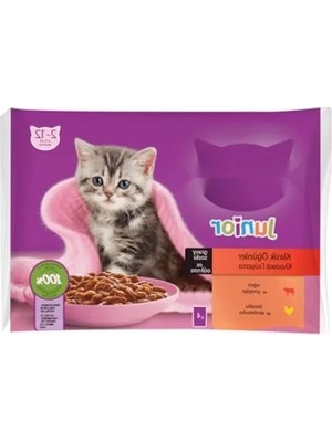 Esranın Dünyası Sığırlı ve Tavuklu Yavru Kedi Konservesi – 4 Adet 85 gr