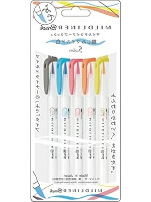 Esranın Dünyası Çift Taraflı Fırça Uçlu Işaretleme Kalemi Seti - 5 Renk