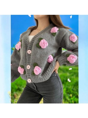 Hobilanka El Örgüsü Kadın Ceket