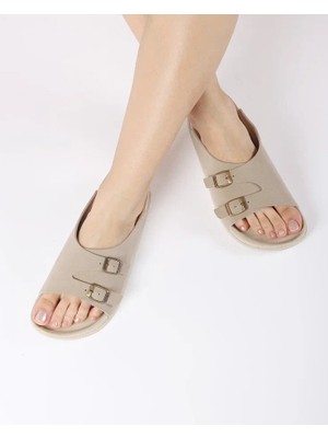 Chirpy Kadın Yazlık Çift Tokalı Terlik - Sıena