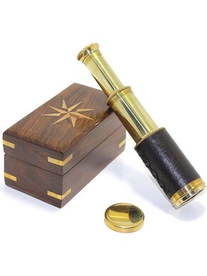 Hayat Store Ahşap Kutulu Pirinç Dürbün 15638