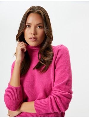 Koton Basic Balıkçı Yaka Kazak Triko Uzun Kollu Yumuşak Dokulu