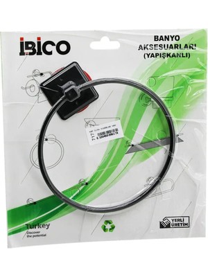 Vice Avm Siyah   Yuvarlak  Metal  Havluluk   Yapışkanlı Montaj BNY-717 GO53/05571