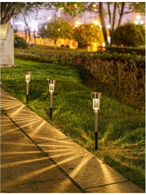 İlkyaz Fashion Metal Gövdeli Solar Bahçe Lambası 10'lu