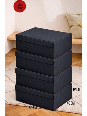 PremiumPort Çok Amaçlı 4'lü Baza Altı Giysi Organizer Kutu Seti