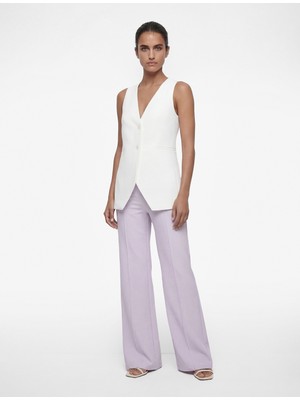 Koton Krep Kumaş Düz Geniş Paça Palazzo Pantolon