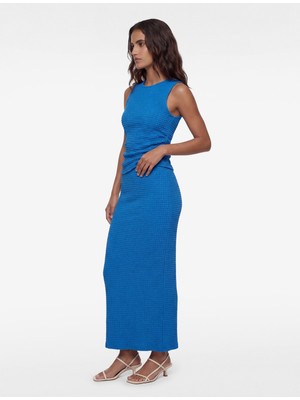 Koton Bürümcük Kumaş Drape Detaylı Dokulu Midi Kalem Etek