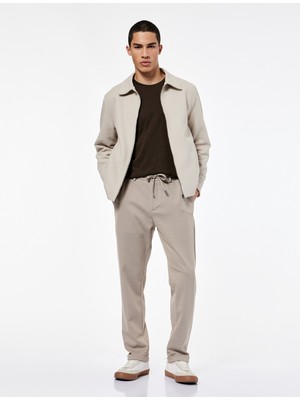 Koton Cep Detaylı Düğmeli Pike Kumaş Beli Bağcıklı Pantolon