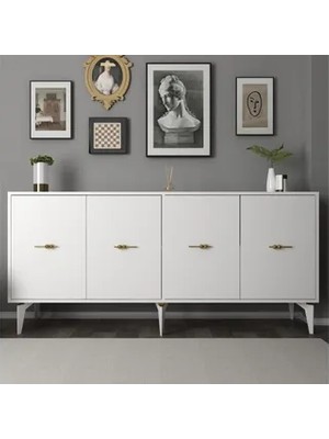 Vivense Sintaa Konsol, 180 Cm, Beyaz Beyaz