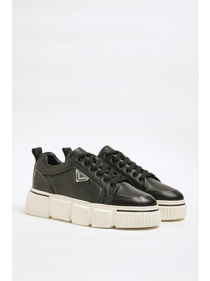 Faruk Balkanas Markus Model Hakiki Natural Deri Ithal Taban Sneaker Ayakkabı