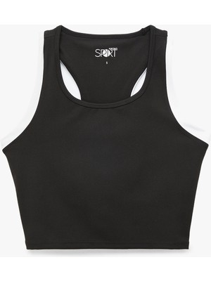 Koton Kolsuz Bisiklet Yaka Slim Fit Sporcu Atleti