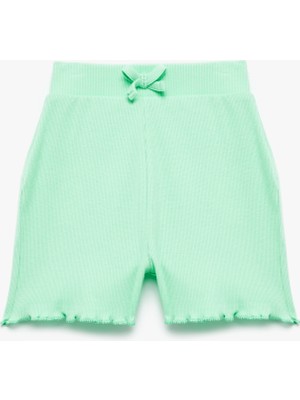 Koton Pamuklu Beli Lastikli Fiyonk Detaylı Basic Şort