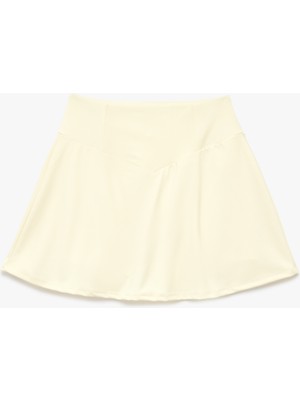 Koton Yüksek Bel Rahat Kalıp Interlok Mini Spor Şort Etek