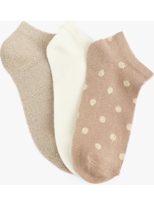 Koton 3'lü Çok Renkli Patik Çorap Seti