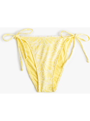 Koton Floral Dokulu Yanları Ipli Bikini Altı