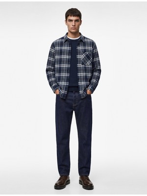 Koton Regular Fit Uzun Kollu Klasik Yaka Düğmeli Oduncu Gömleği