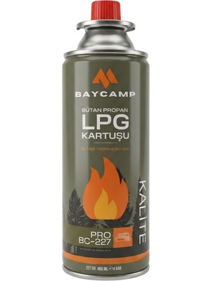 Baycamp 227GR Butan Propan Lpg Kartuş (400 Ml)