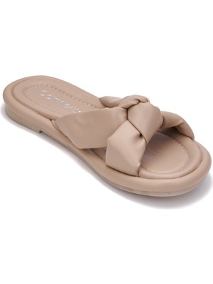 Nstil Günlük Kadın Puf Terlik Yumuşak Taban Hafif Esnek Pofuduk Kurdeleli Yazlık Rahat Sandalet 023