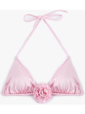 Koton Gül Aplike Detaylı Üçgen Bikini Üstü