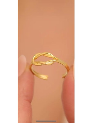 Wind Silver Düğüm Yüzük 925 Ayar