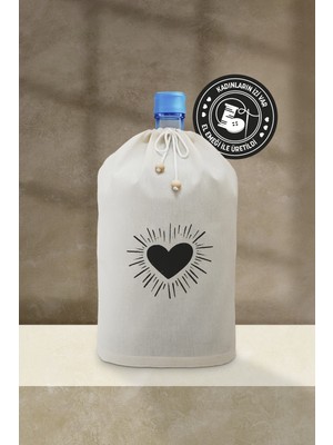 PremiumPort Renkli Kalp Baskılı Damacana Kılıfı ile Şıklık ve Koruma