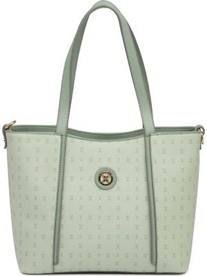 Tergan Yeşil Print Kadın Omuz Çantası - S1WPR0000804-U2A