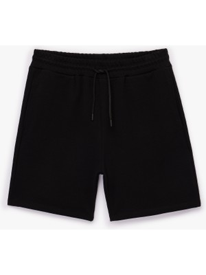 Koton Regular Fit Pamuklu Pike Kumaş Cepli Beli Bağcıklı Bermuda Spor Şort