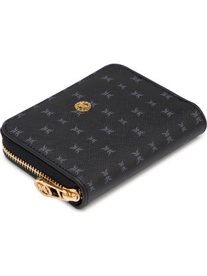Tergan Siyah Print Kadın Cüzdan - S1CB00055822-T0E