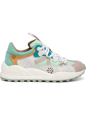 Tergan Pembe Deri-Tekstil Kadın Sneaker - K25I1AY67897-J78