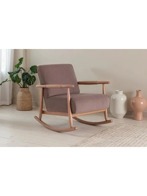 Vivense Aura El Yapımı Sallanır Ahşap Berjer