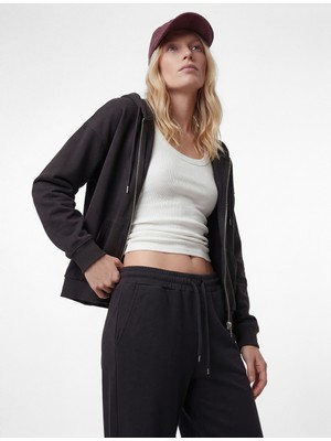 Koton Modal Uzun Kollu Cepli Tam Fermuarlı Kapüşonlu Sweatshirt