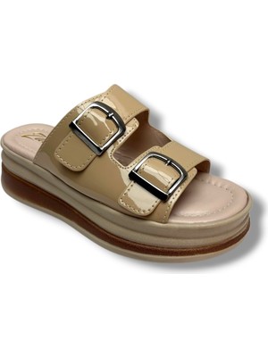 Cakgo Zabina 9622-26 Rugan Çift Tokalı Ultra Soft Anatomik Kadın Terlik