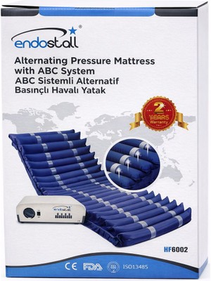 Endostall Abc Sistemli Alternatif Basınçlı Havalı Yatak 190X90 cm | Anti Dekübit Destek Yatağı | Sessiz Motor | HF6002