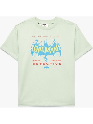 Koton Pamuklu Batman Baskılı Kısa Kollu Lisanslı Oversize Tişört