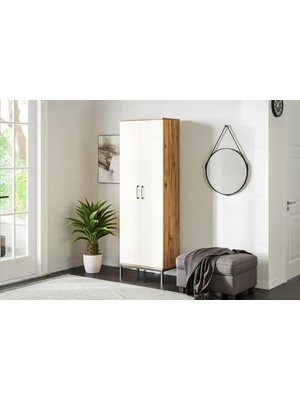 Vivense Lumo Çok Amaçlı Dolap, 2 Kapaklı 6 Raflı