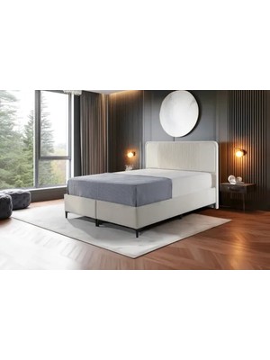 Vivense Luna Nova Baza ve Başlık Seti, Krem, 140X200