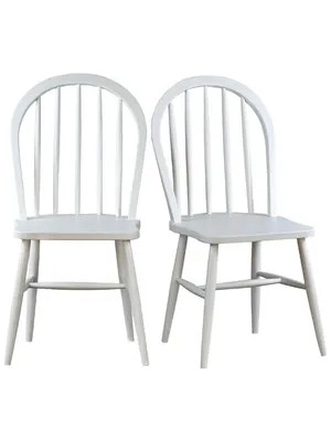 Vivense Limas Ahşap Beyaz Mutfak Sandalyesi, 2 Adet
